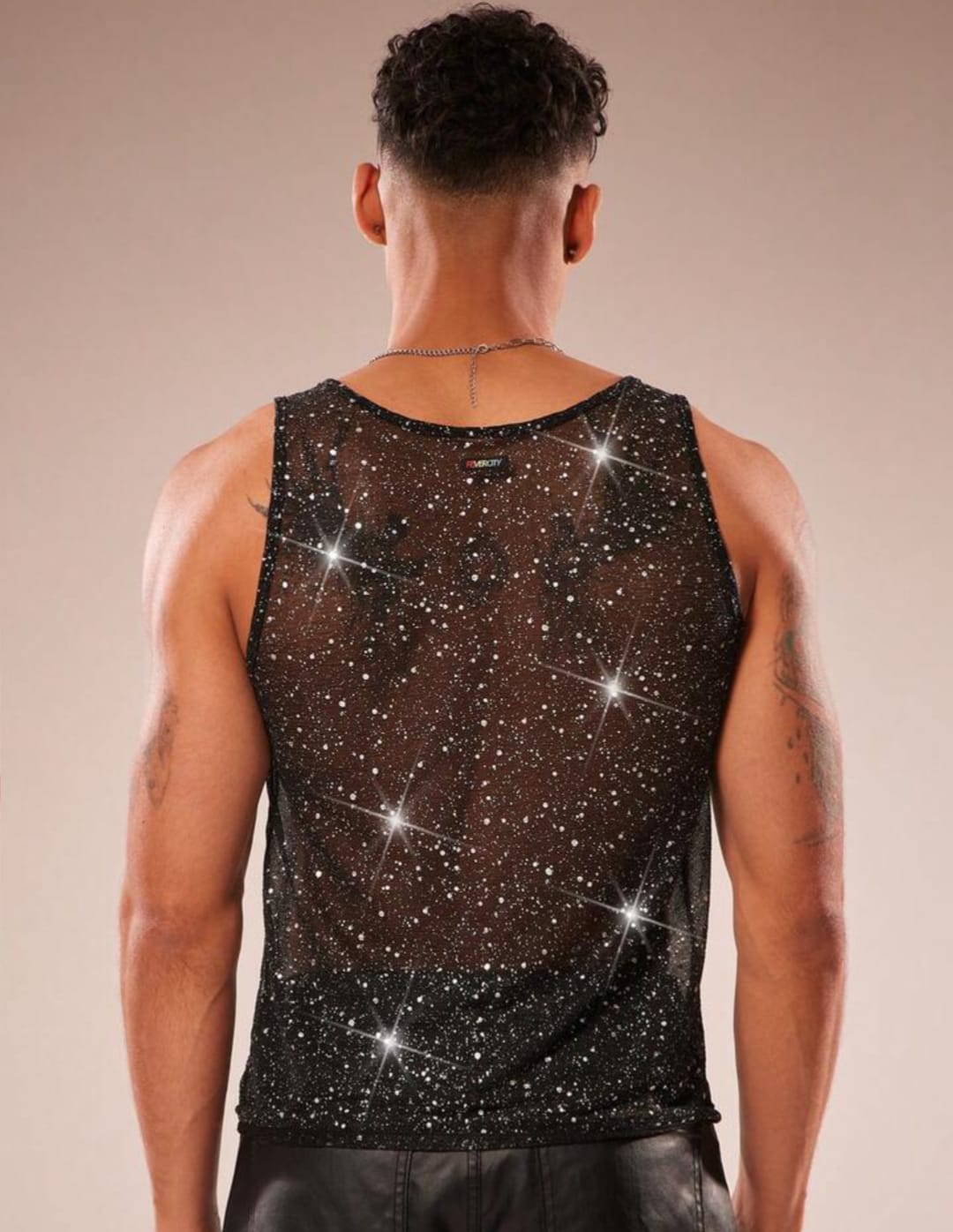 Cosmic Spark Mesh Tank Top